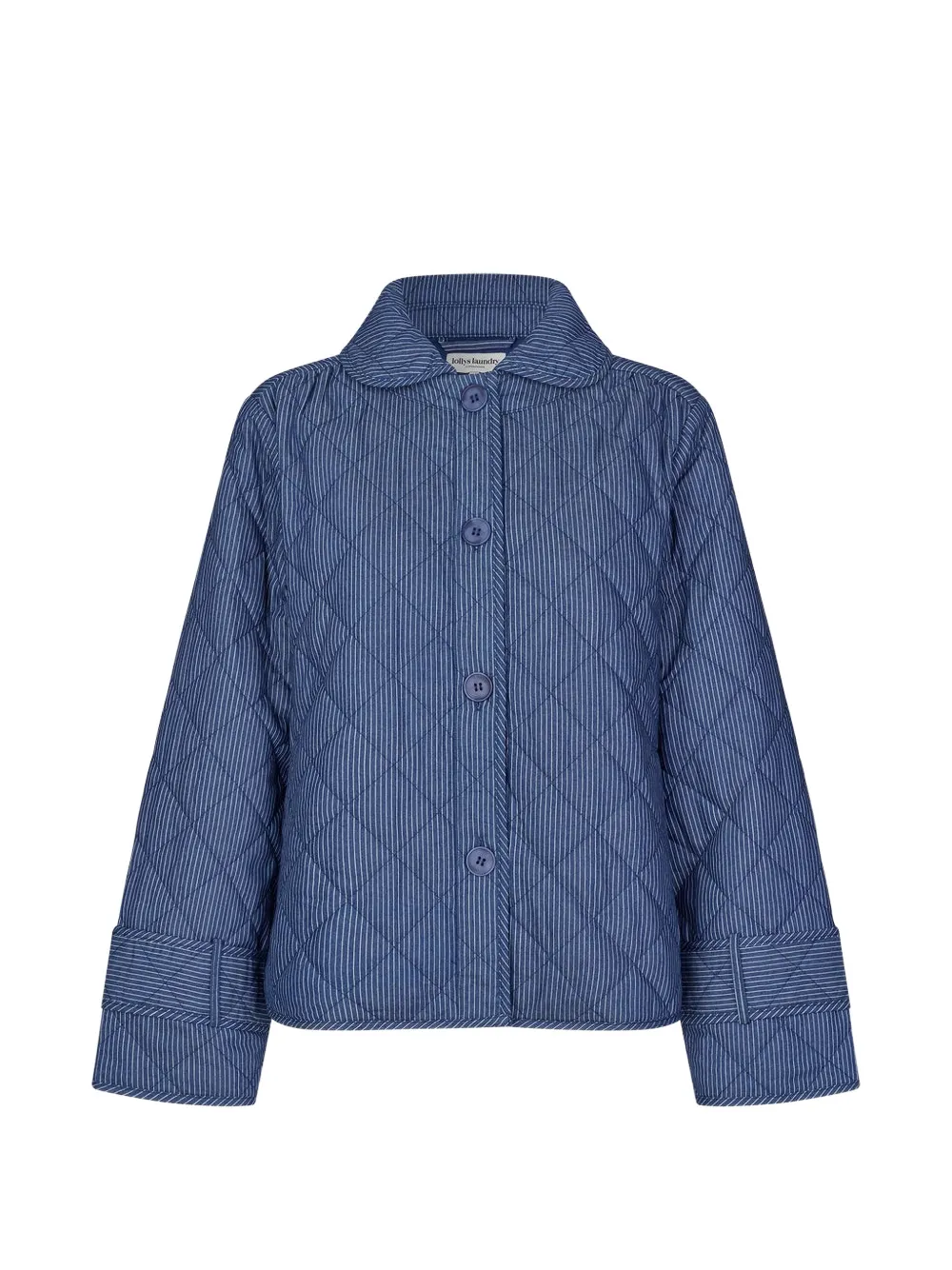 lollys laundry Viola pinstripe quilted jacket - Blu