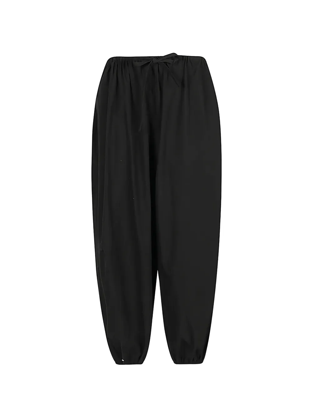 mizuiro ind tapered-leg elasticated-hem trousers - Nero