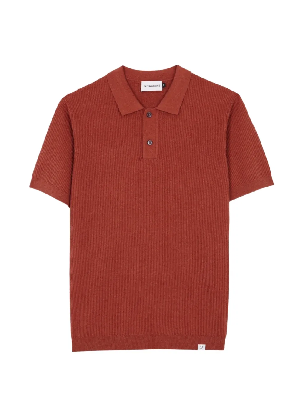 NOWADAYS fine-knit polo shirt - Arancione