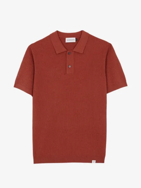 NOWADAYS fine-knit polo shirt