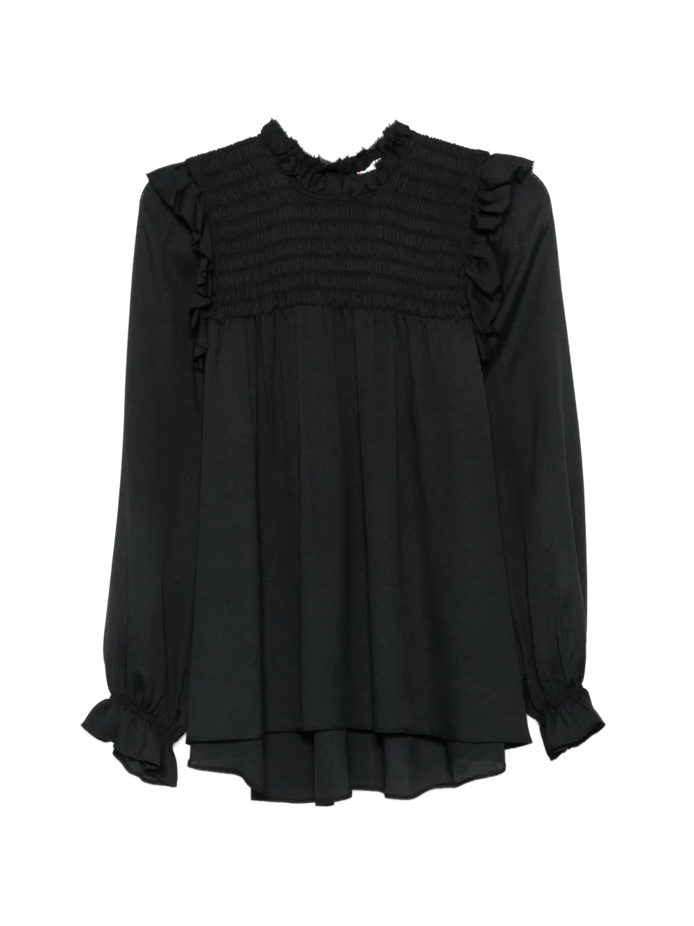 Forte Forte Blusa con ruches - Nero
