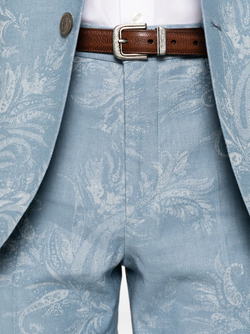ETRO Broek met paisley-print Blauw
