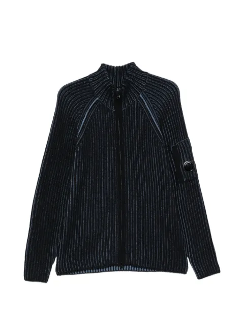 C.P. Company ribbed-knit Lens-detail cardigan