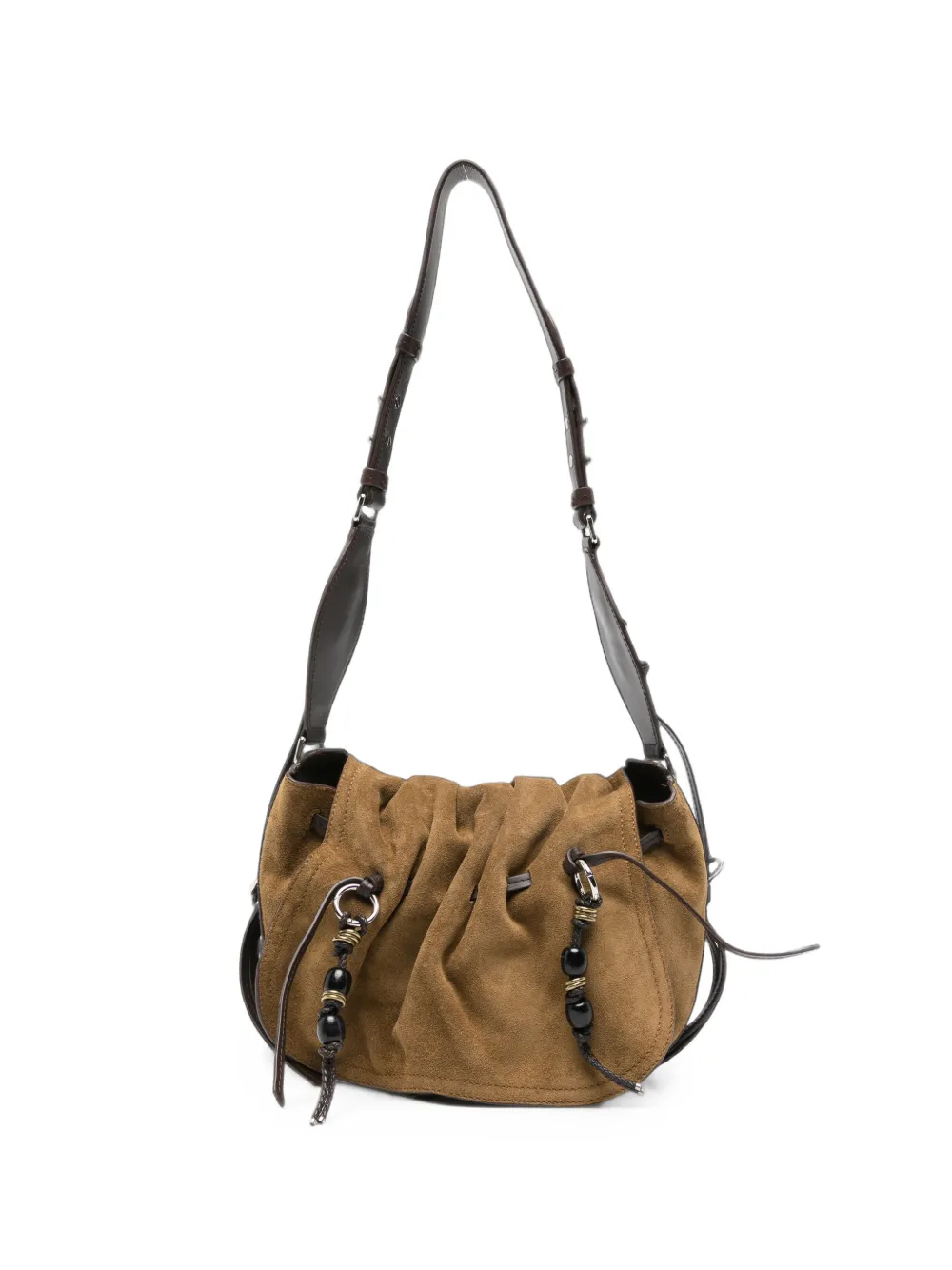 ISABEL MARANT Bolton beaded suede shoulder bag - Toni neutri