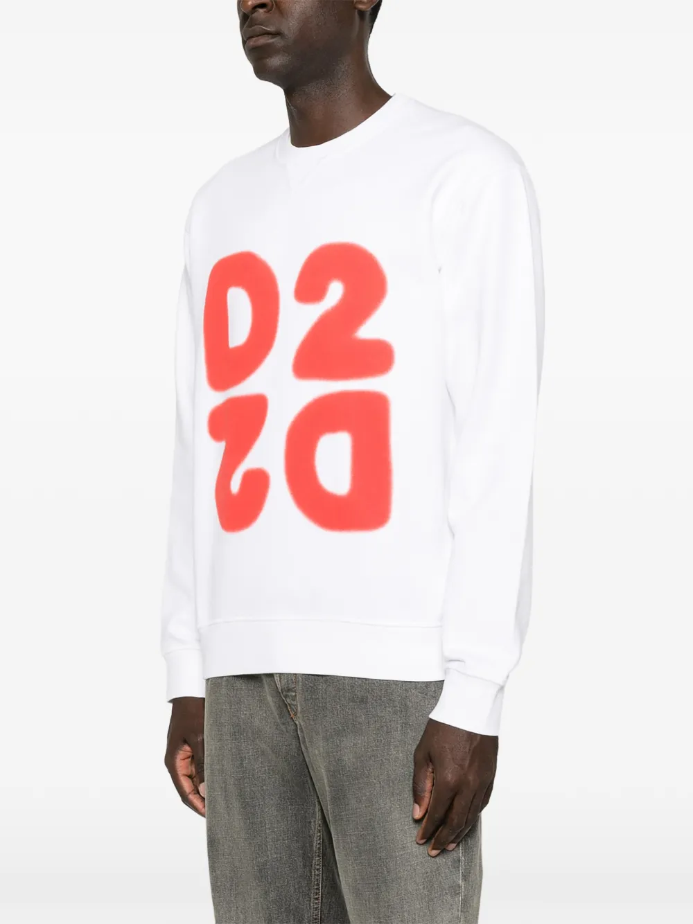 DSQUARED2 Sweater met logoprint Wit