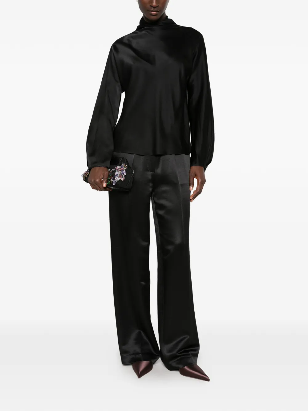 Forte My Shirt top met lange mouwen Zwart