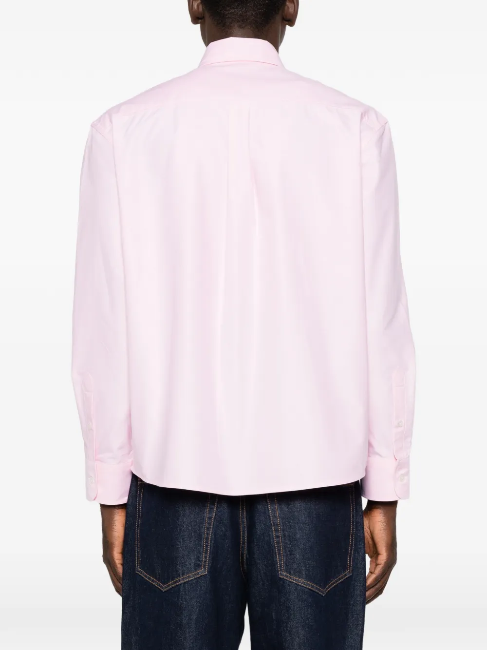 Drôle De Monsieur Boxy overhemd met geborduurd logo Roze