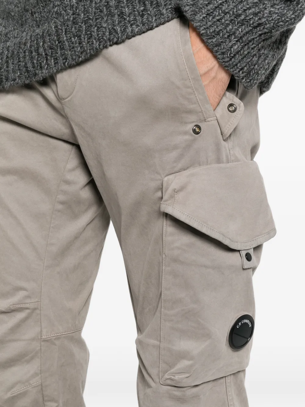 C.P. Company Cargo broek met lens-detail Grijs
