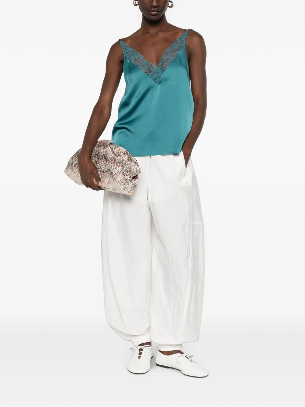 Forte Top met kant Blauw