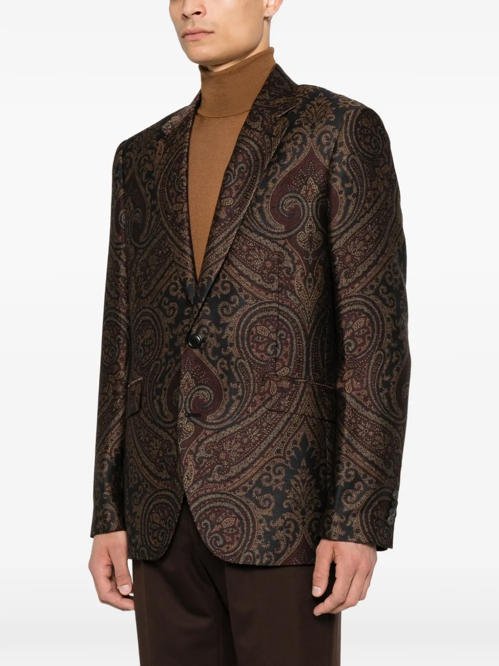 ETRO Blazer met paisley-print Zwart
