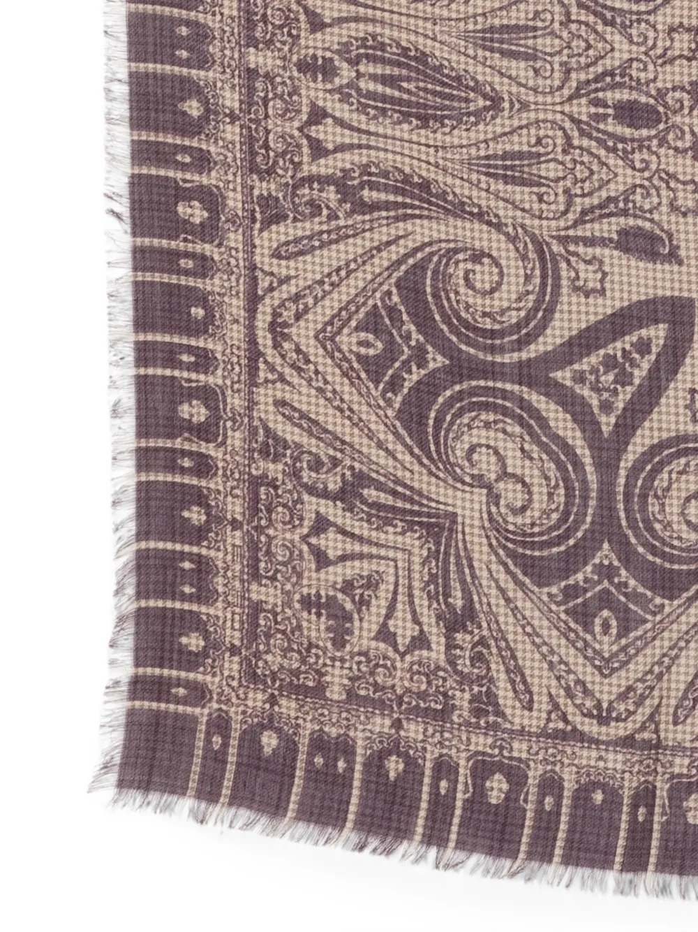ETRO Sjaal met paisley-print Beige