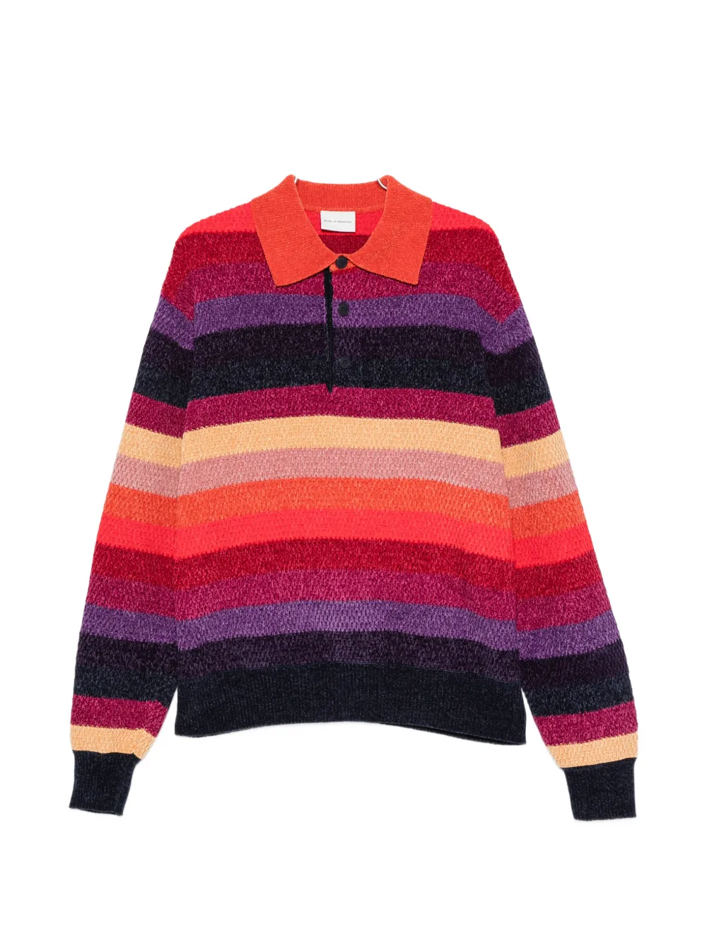 Drôle De Monsieur Gestreifter Chenille-Pullover - Violett