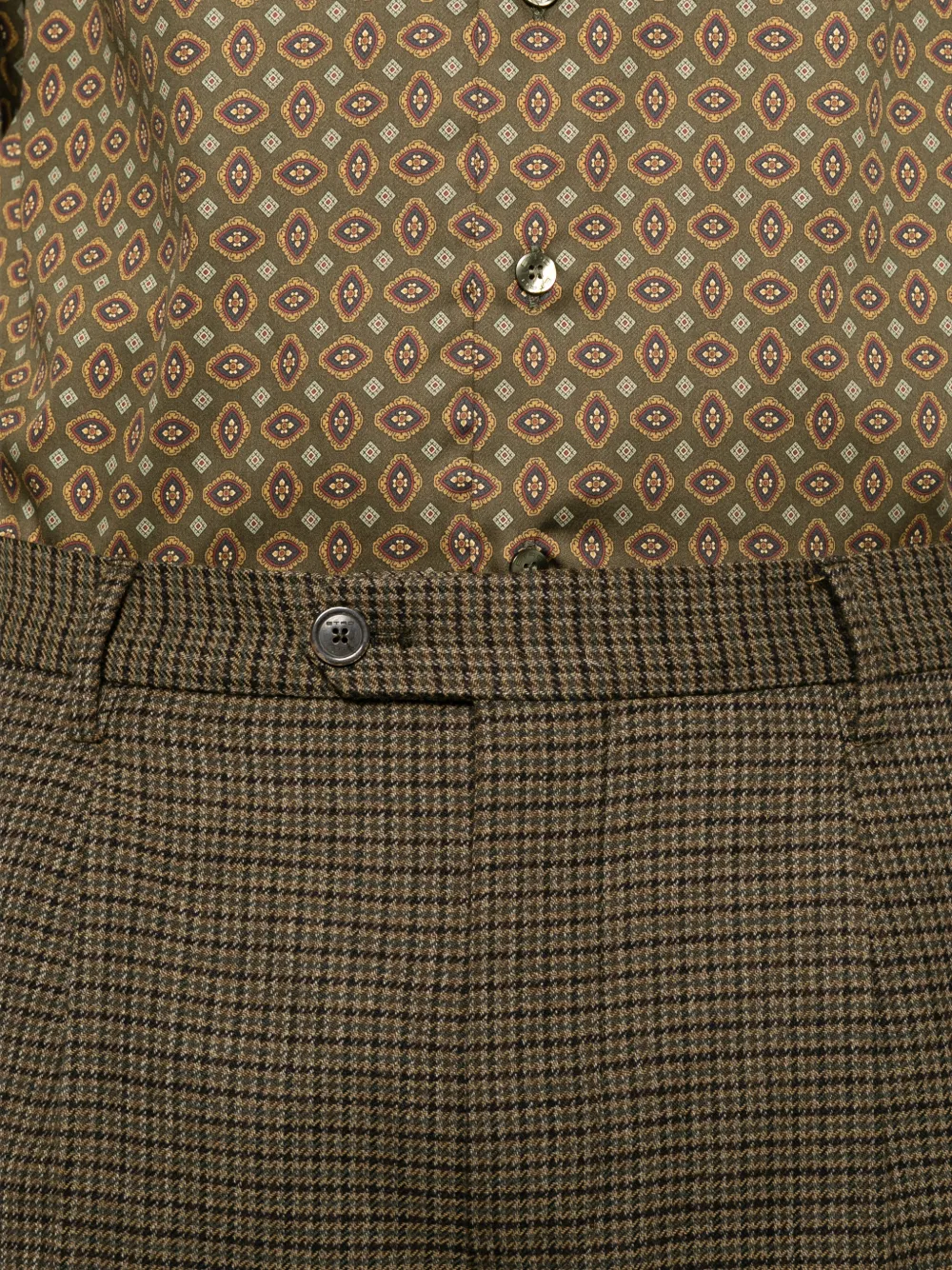 ETRO Pantalon met geplooide voorkant Bruin