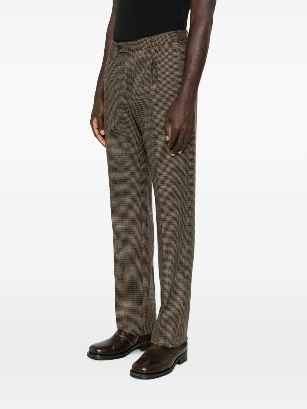 ETRO Pantalon met geplooide voorkant Bruin