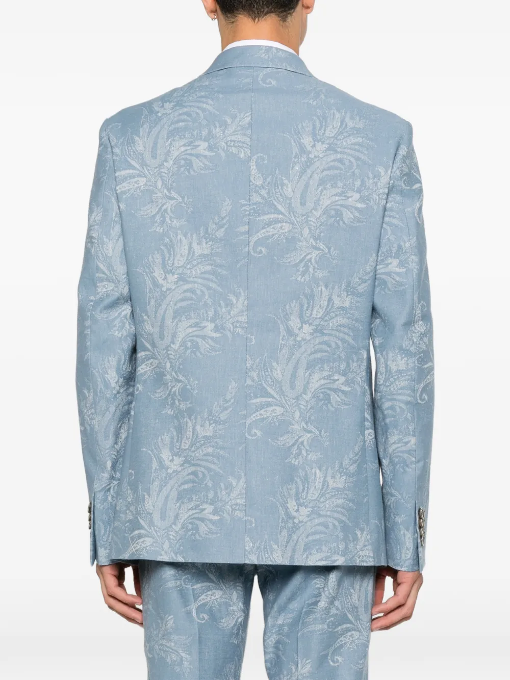 ETRO Blazer met paisley-print Blauw