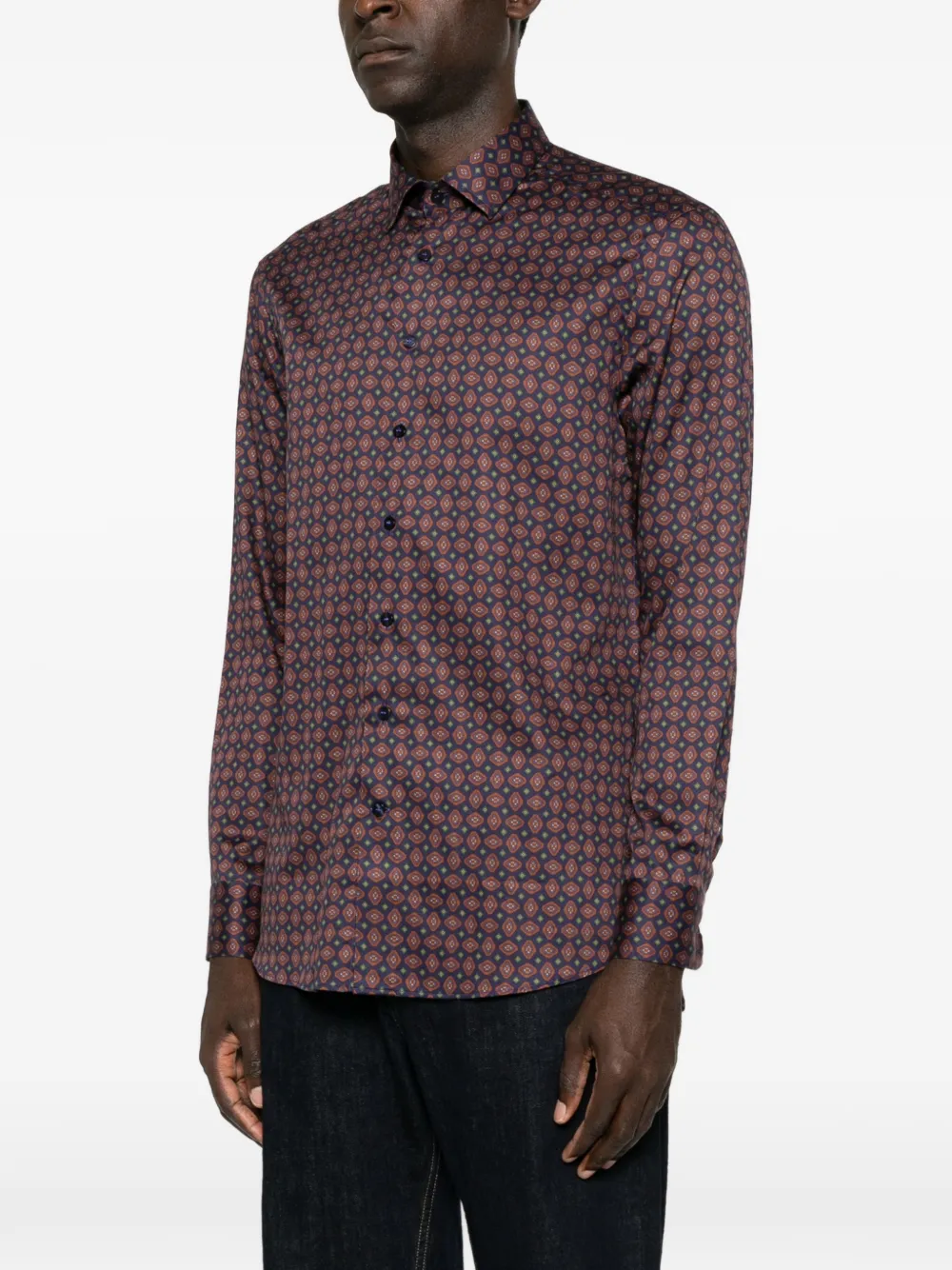 ETRO Overhemd met geometrische print Blauw
