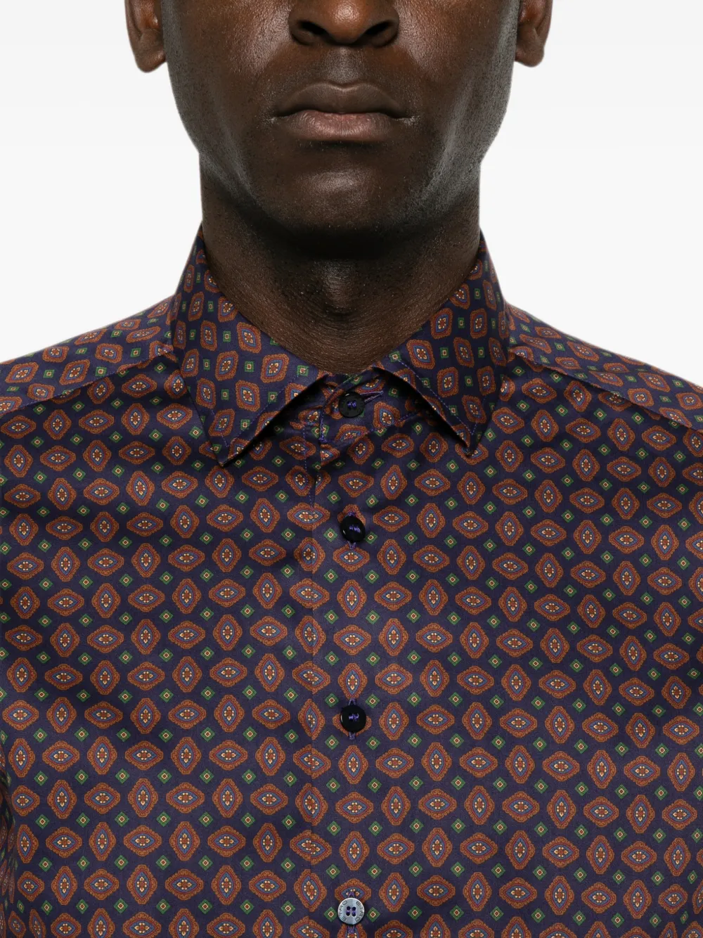 ETRO Overhemd met geometrische print Blauw
