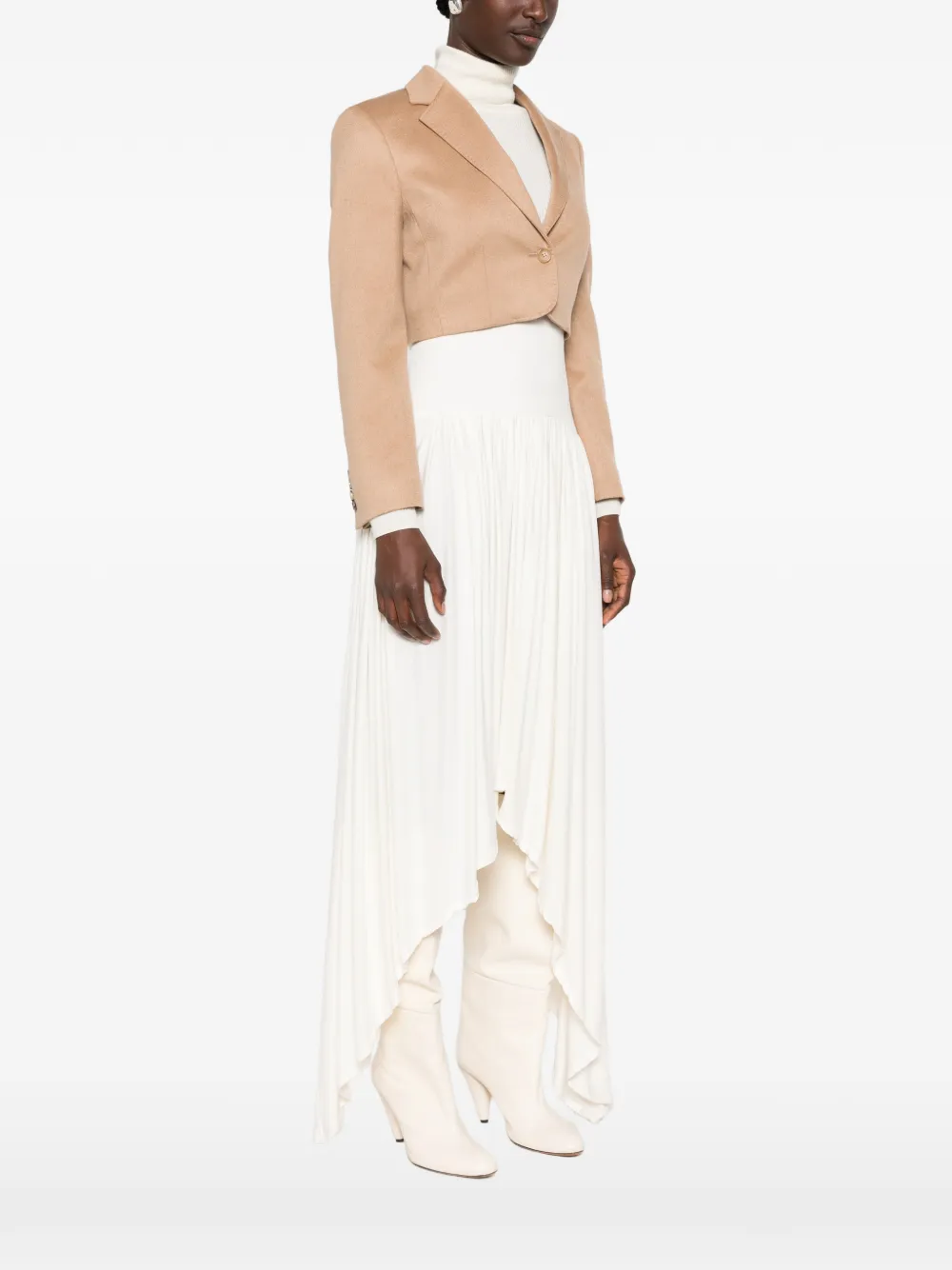 Max Mara Jack met enkele rij knopen Beige