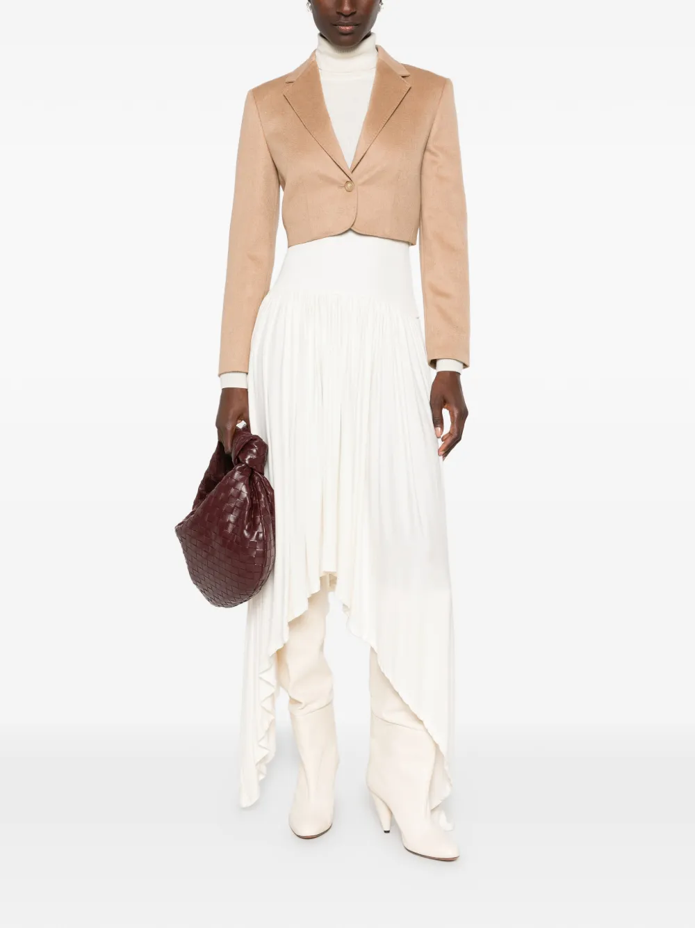 Max Mara Jack met enkele rij knopen Beige