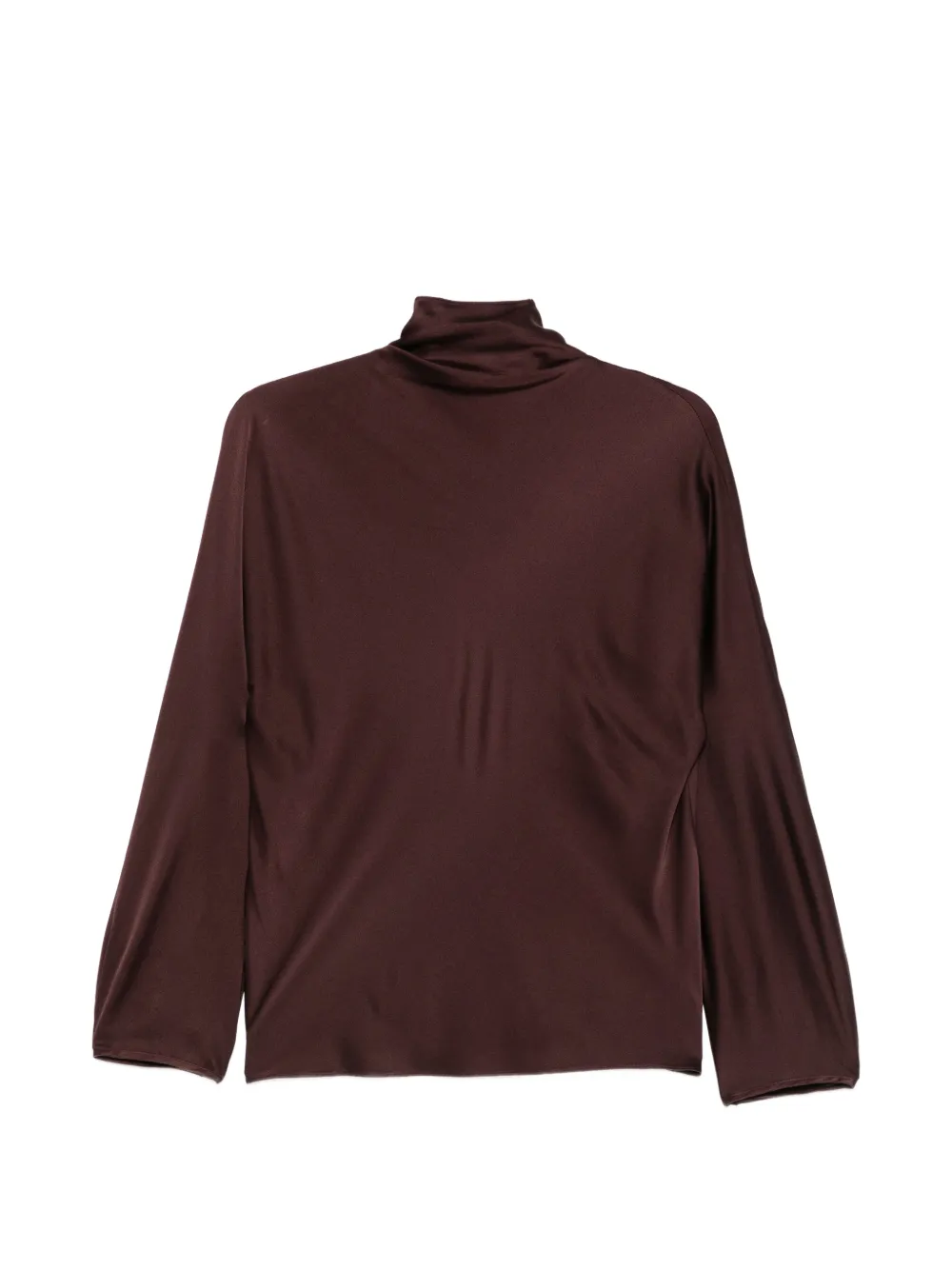 Forte Forte Camicia in seta con collo ampio - Marrone