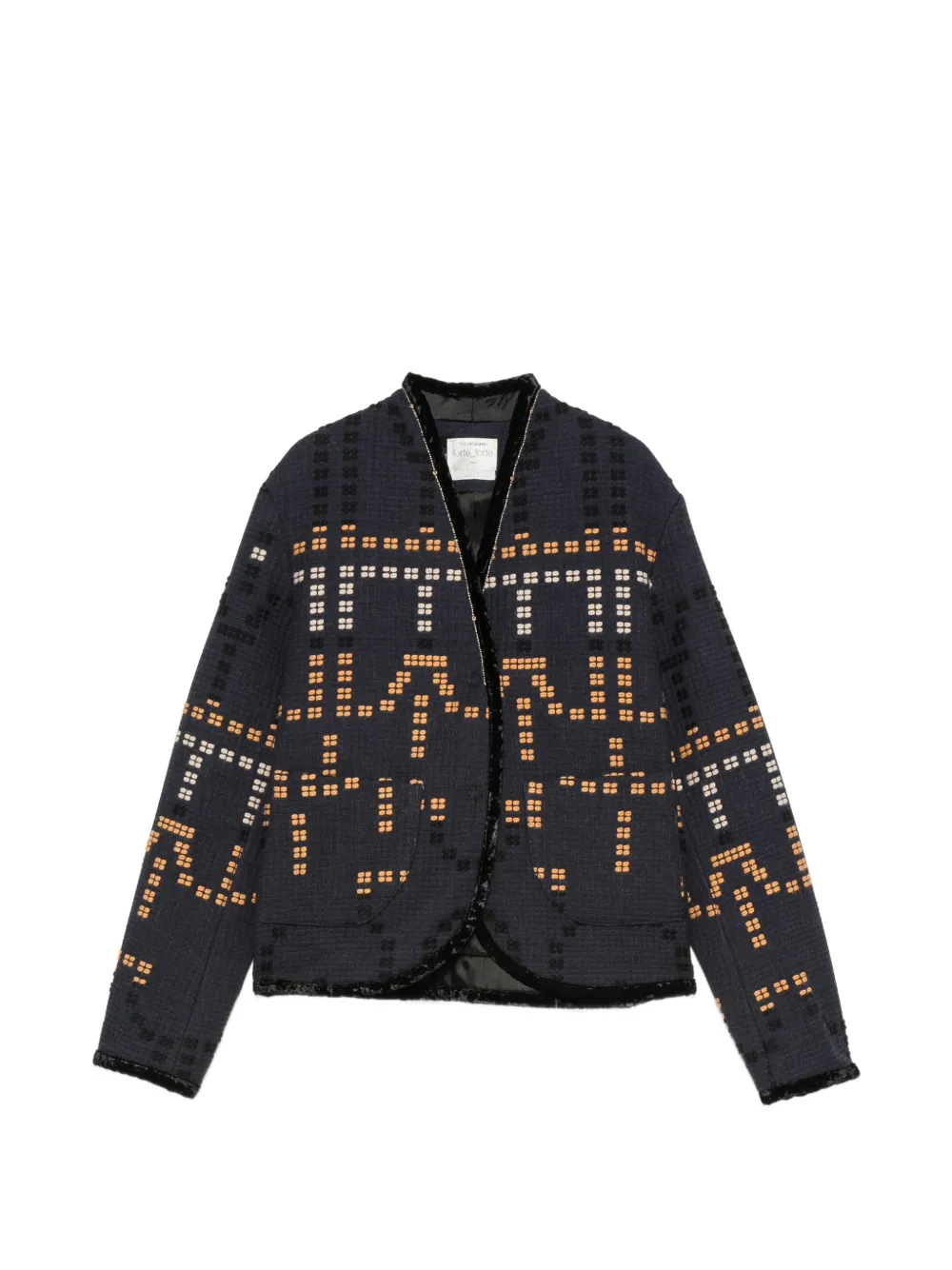 Forte Forte Samarcanda Jacke aus Jacquard - Blau