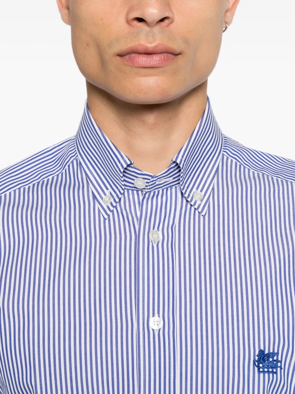 ETRO Overhemd met geborduurd logo Wit