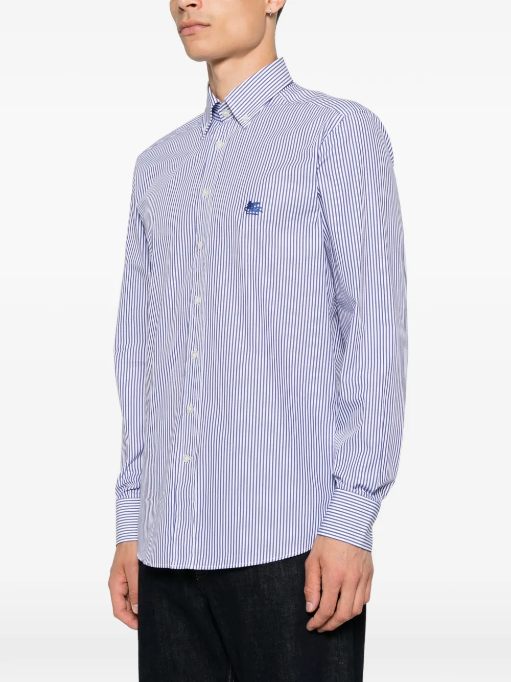 ETRO Overhemd met geborduurd logo Wit