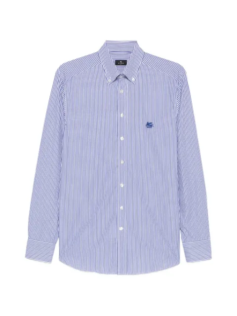 ETRO striped logo-embroidered shirt