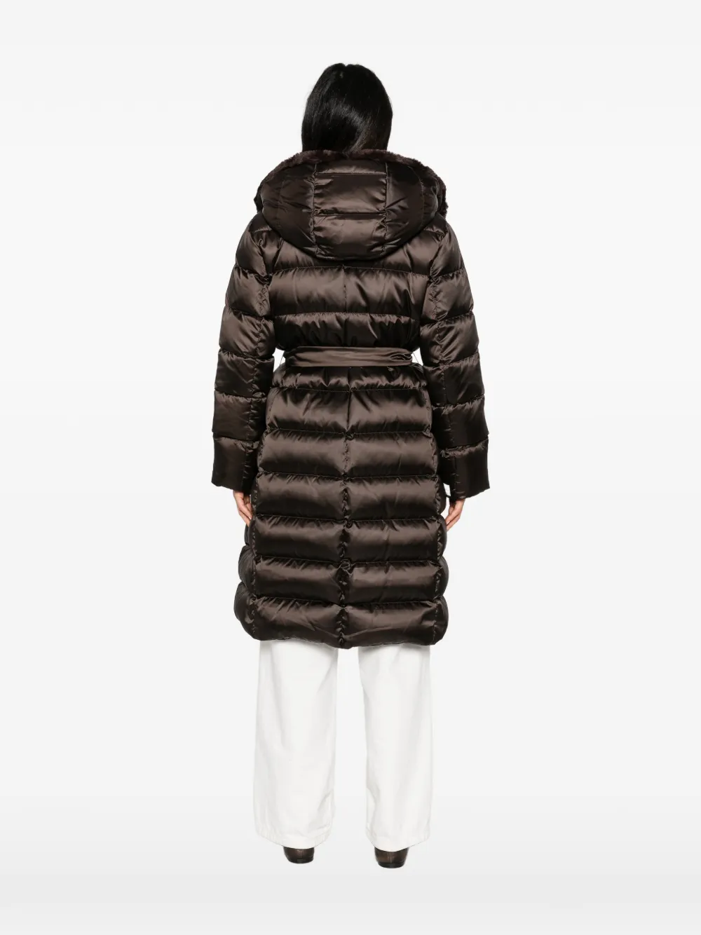 Max Mara quilted belted coat Bruin