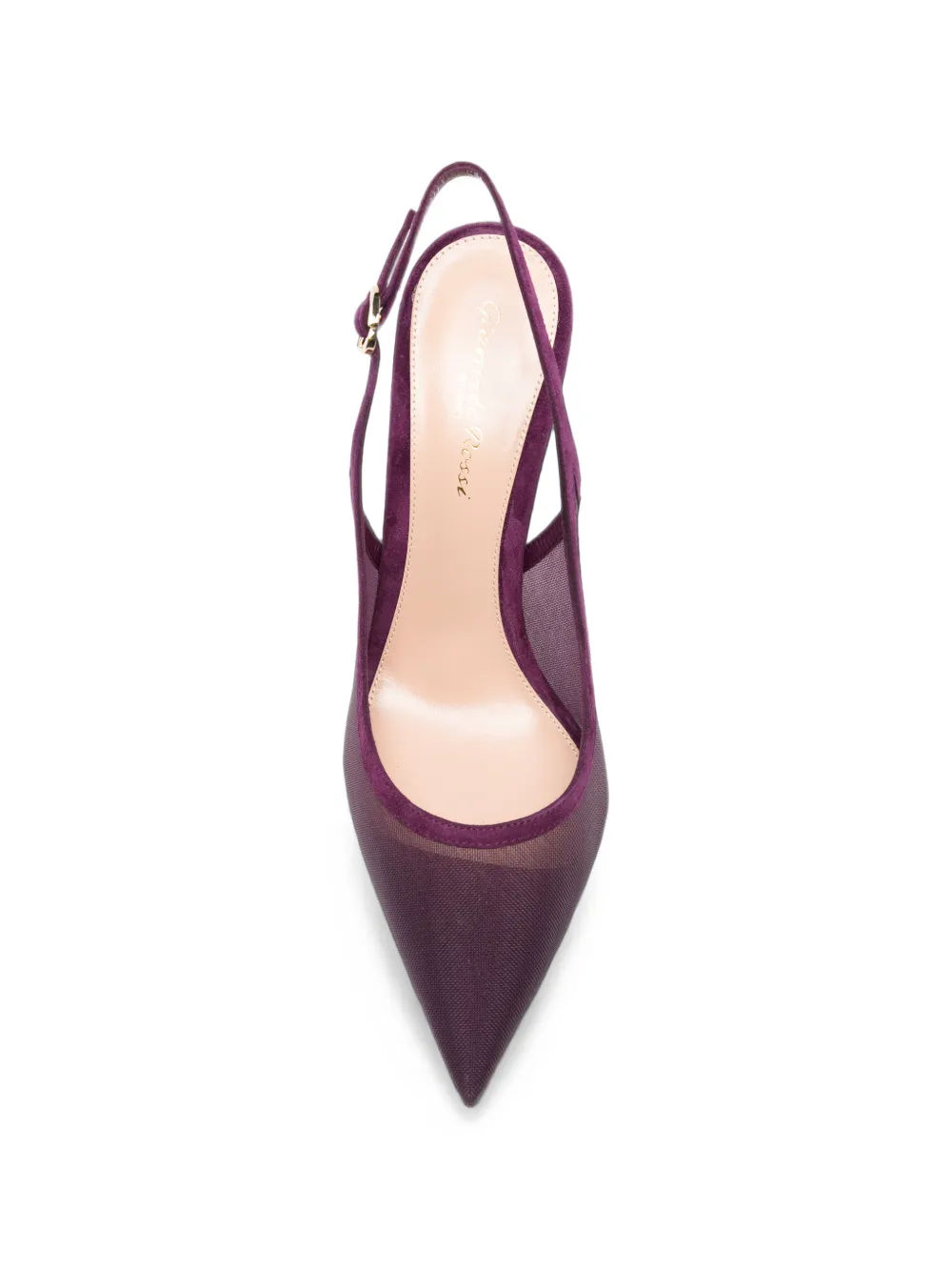 Gianvito Rossi mesh slingback heeled pumps Paars