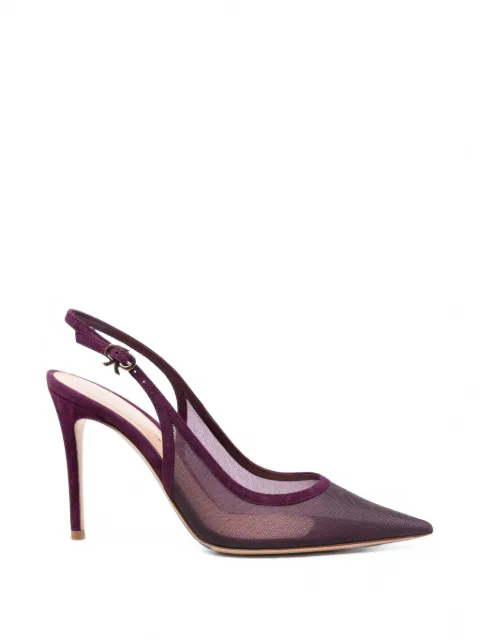 Gianvito Rossi mesh slingback heeled pumps