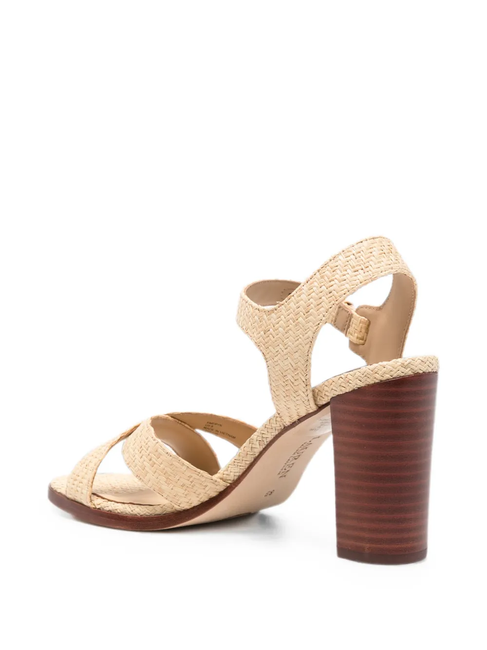 Lauren Ralph Lauren Emeryn sandalen met gekruiste bandjes en hak Beige