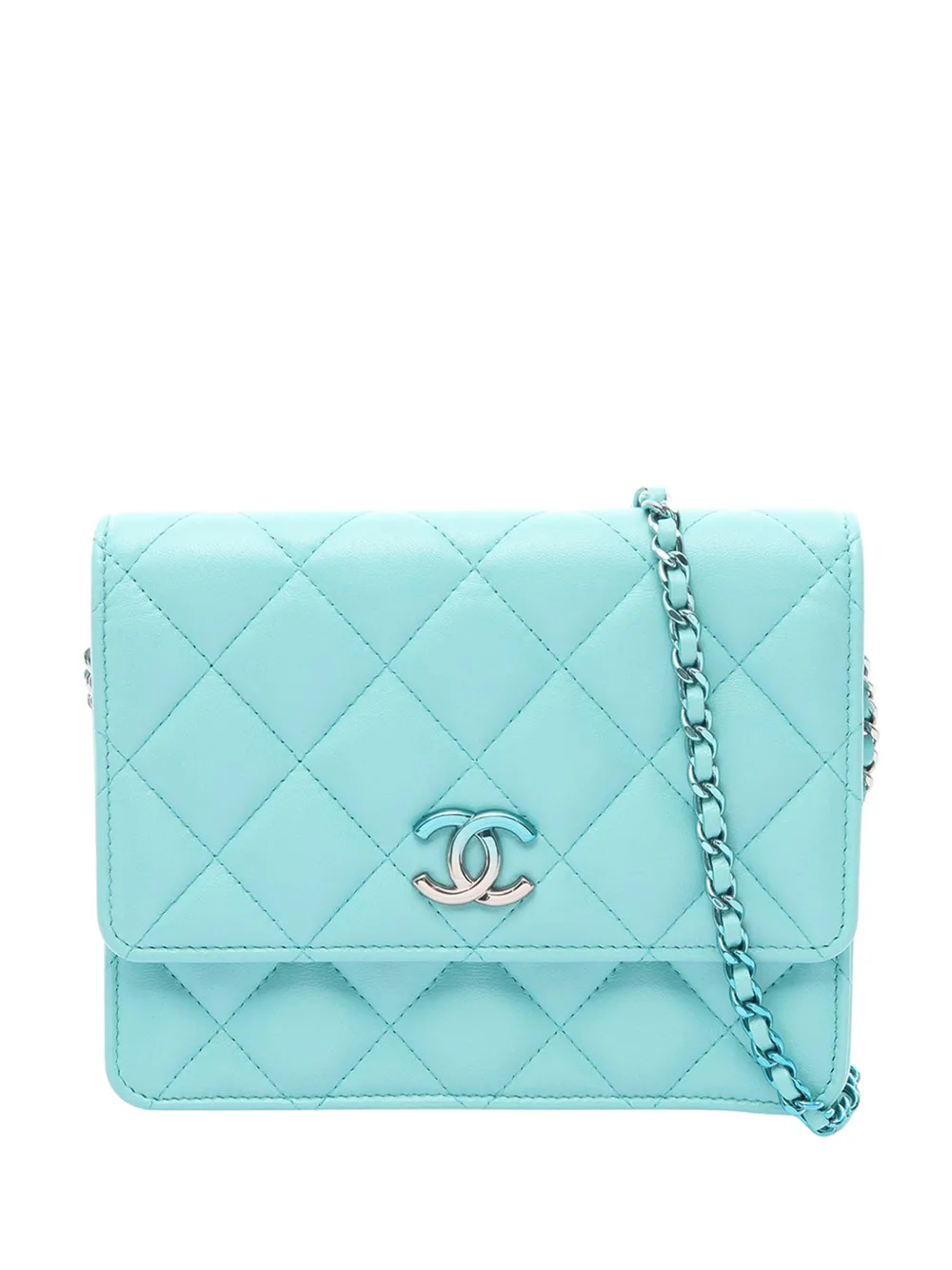 CHANEL Pre-Owned Borsa a tracolla mini trapuntata CC 2021-2026 - Blu