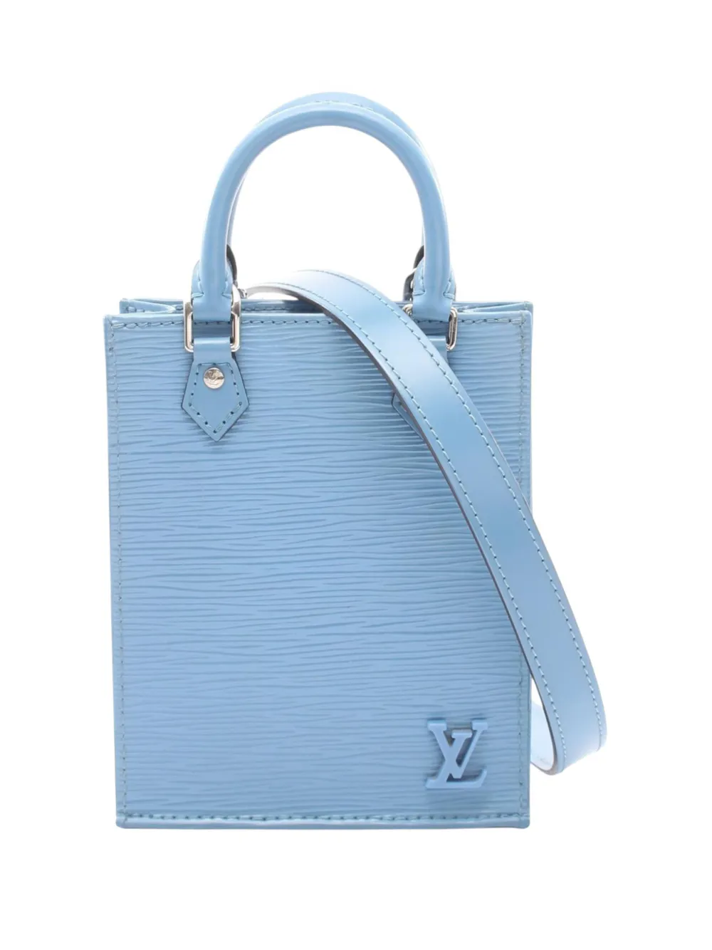 Louis Vuitton Pre-Owned Borsa a tracolla Petit Sac Plat in pelle Épi 2020 - Blu