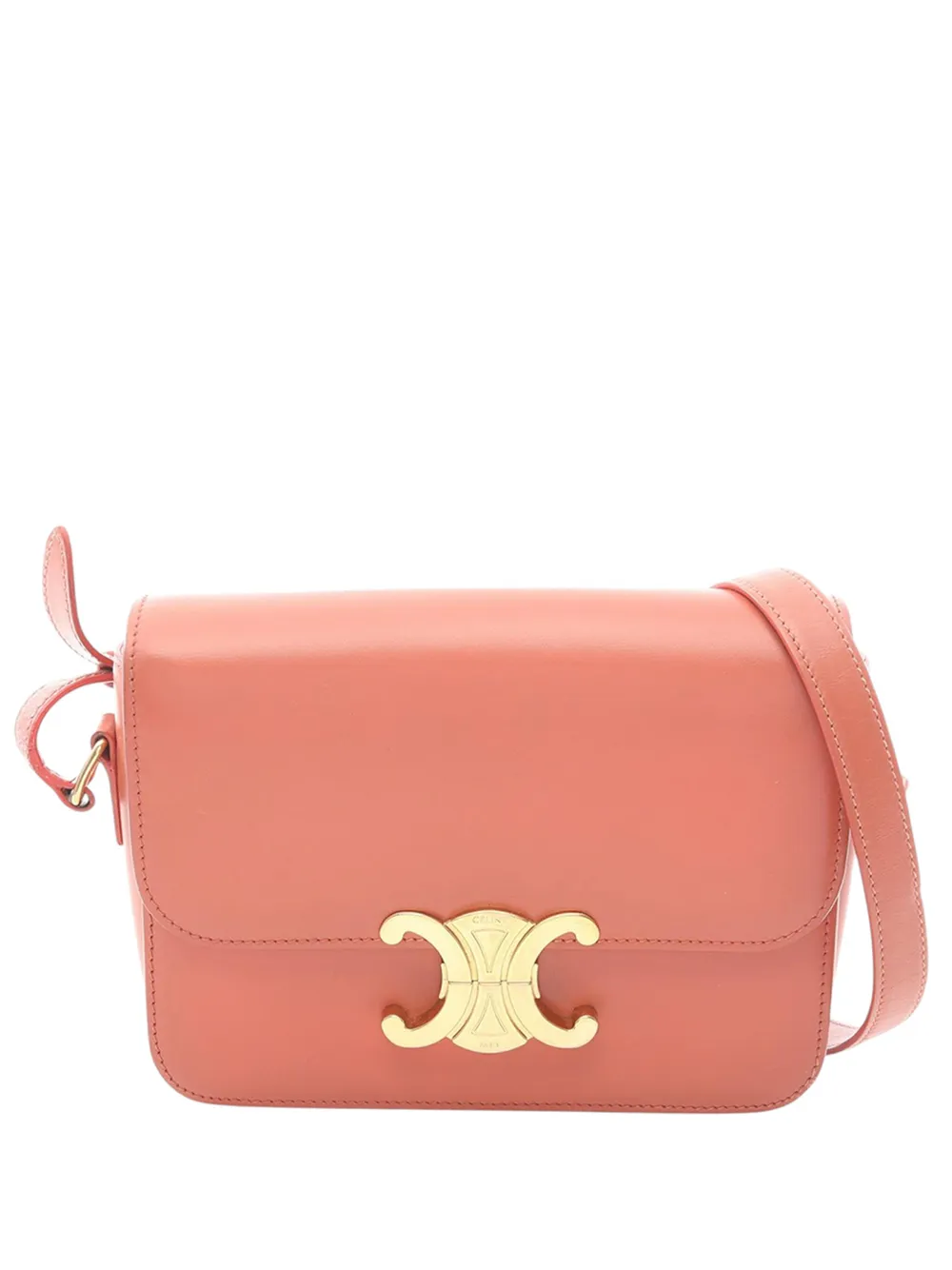 Celine Pre-Owned Borsa a tracolla Triomphe in pelle di vitello lucida 2010-2026 - Arancione