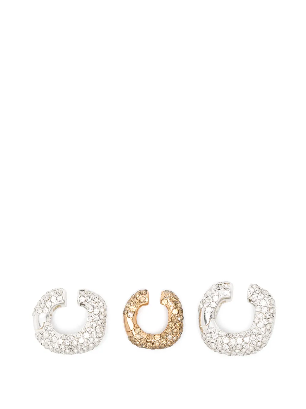Cult Gaia Solene crystal-embellished ear cuffs (set of three) - Argento