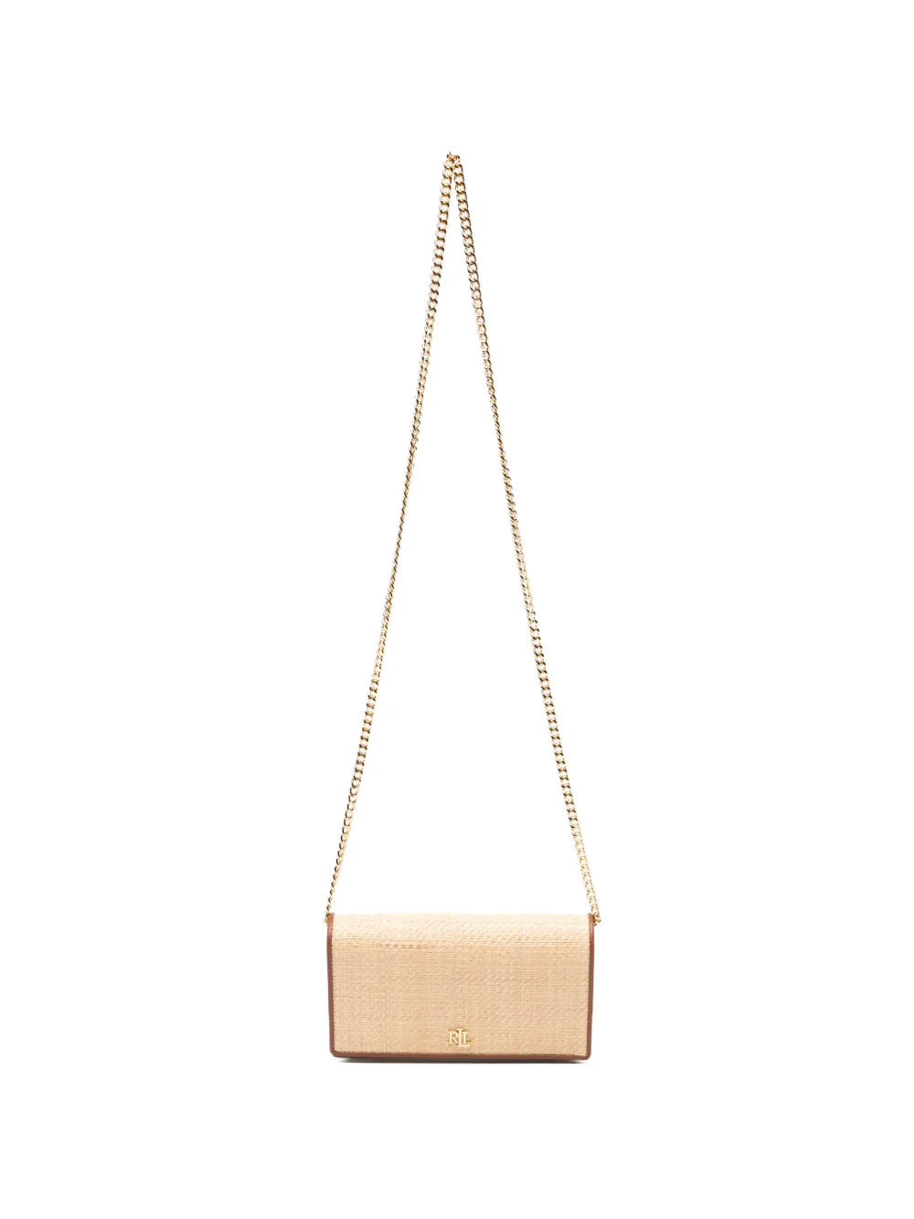 Lauren Ralph Lauren woven-design chain-strap clutch bag - Neutrals