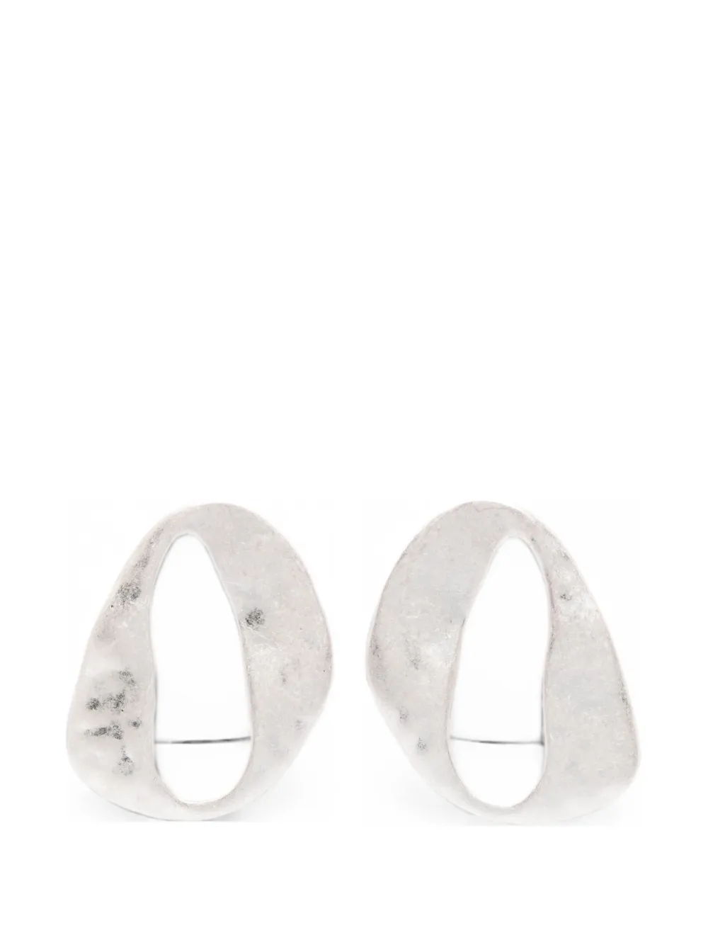 Cult Gaia hammered-effect cut-out earrings - Argento