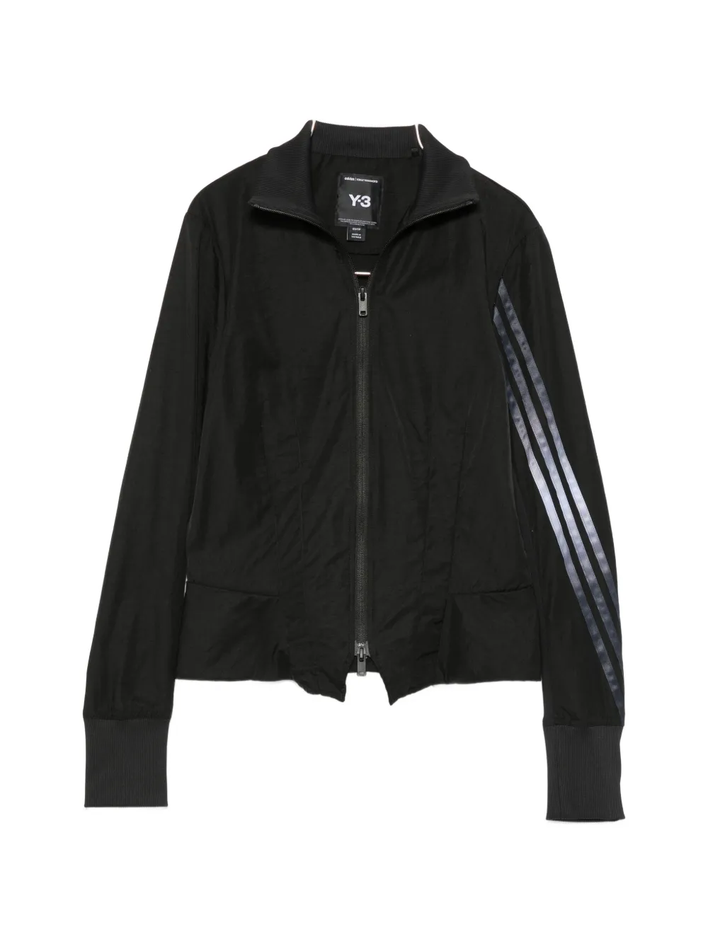 Y-3 GRD 3S NYL TT stripe-detailing zip-up jacket - Nero