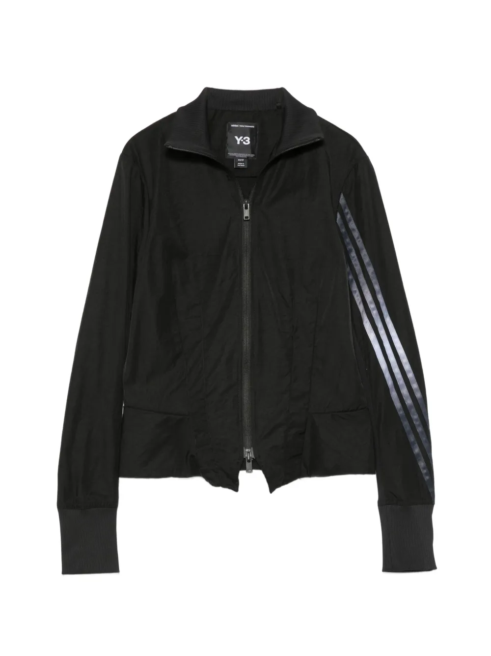 Y-3 GRD 3S NYL TT stripe-detailing zip-up jacket - Nero