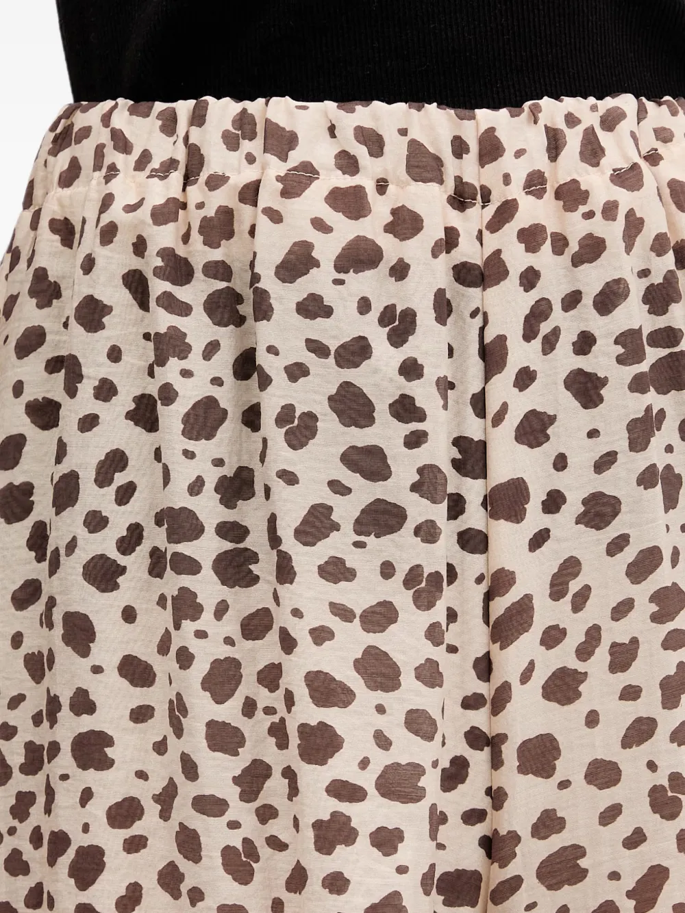 VICOLO Broek met luipaardprint Beige