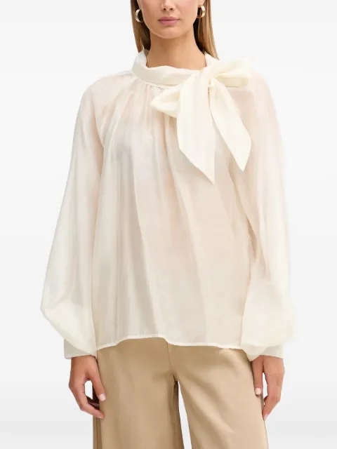 VICOLO bow-detail long-sleeve blouse
