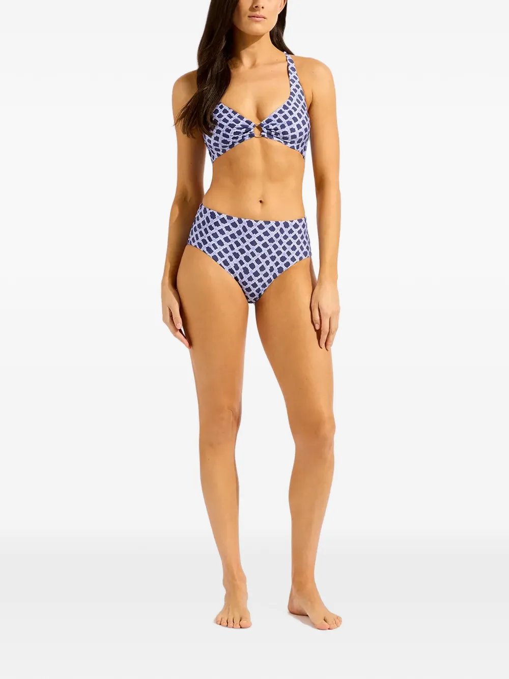 Seafolly Bikinitop met geometrische print Blauw