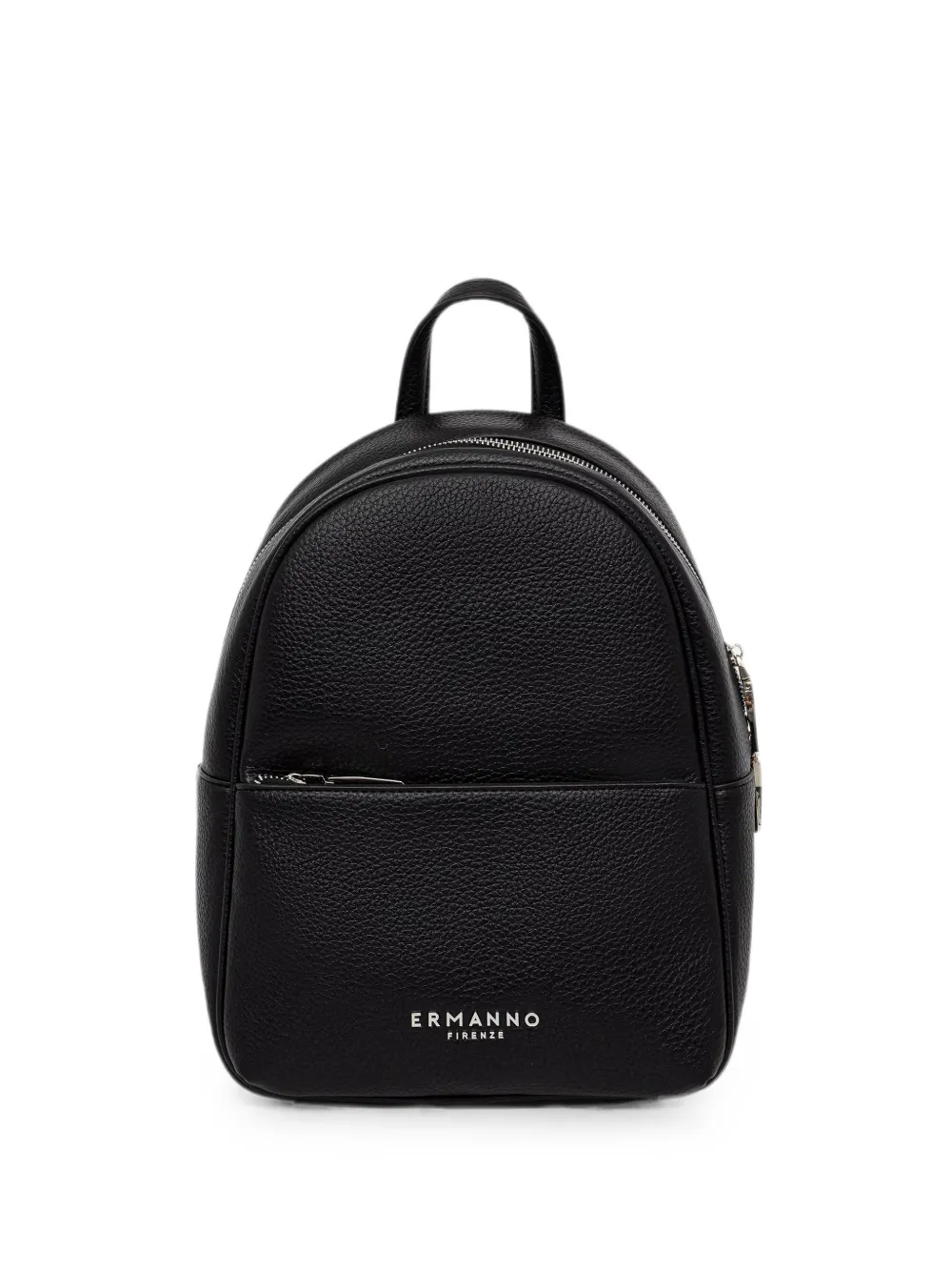 ERMANNO FIRENZE logo-plaque pebbled-effect backpack - Nero
