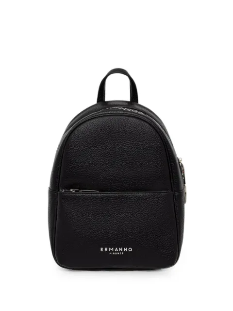 ERMANNO FIRENZE logo-plaque pebbled-effect backpack