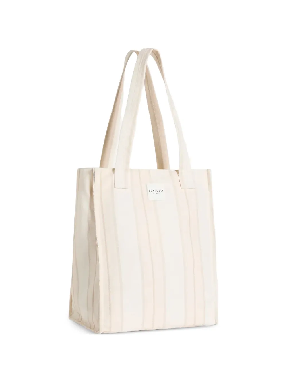 Seafolly Aurora striped tote bag - Nude
