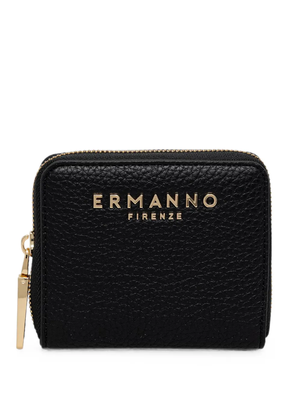 ERMANNO FIRENZE logo-plaque pebbled wallet - Nero
