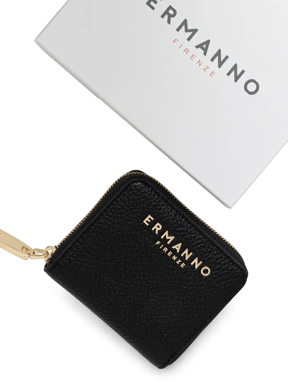 ERMANNO FIRENZE Portemonnee met bewerkt leer Zwart
