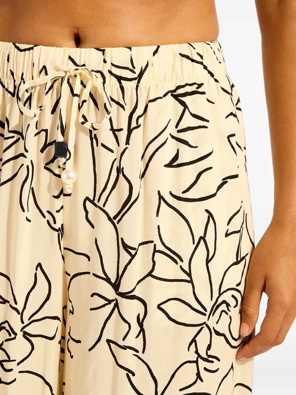 Seafolly Broek met bloemenprint Beige