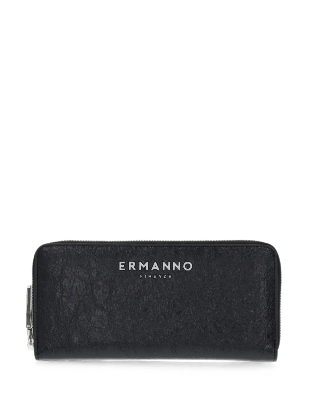 ERMANNO FIRENZE logo-print zip-around wallet - Nero
